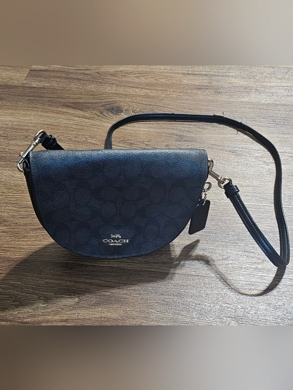 Coach Ellen Crossbody In Signature Canvas Brown Black